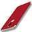 Custodia Lusso Metallo Laterale e Plastica Cover con Anello Supporto A01 per Huawei Rhone Rosso