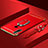 Custodia Lusso Metallo Laterale e Plastica Cover con Anello Supporto A01 per Oppo A31 Rosso