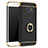 Custodia Lusso Metallo Laterale e Plastica Cover con Anello Supporto A01 per Samsung Galaxy S7 Edge G935F Nero