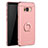 Custodia Lusso Metallo Laterale e Plastica Cover con Anello Supporto A01 per Samsung Galaxy S8 Oro Rosa