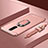 Custodia Lusso Metallo Laterale e Plastica Cover con Anello Supporto A01 per Xiaomi Redmi 8 Oro Rosa