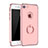 Custodia Lusso Metallo Laterale e Plastica Cover con Anello Supporto A02 per Apple iPhone 7 Oro Rosa