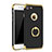 Custodia Lusso Metallo Laterale e Plastica Cover con Anello Supporto A02 per Apple iPhone 8 Nero