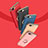 Custodia Lusso Metallo Laterale e Plastica Cover con Anello Supporto A06 per Apple iPhone 8 Plus