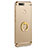 Custodia Lusso Metallo Laterale e Plastica Cover con Anello Supporto A06 per Huawei P9 Lite Mini Oro