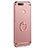 Custodia Lusso Metallo Laterale e Plastica Cover con Anello Supporto A06 per Huawei P9 Lite Mini Oro Rosa