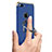 Custodia Lusso Metallo Laterale e Plastica Cover con Anello Supporto A08 per Apple iPhone 8 Plus