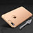 Custodia Lusso Metallo Laterale e Plastica Cover con Anello Supporto e Cordoncino per Apple iPhone 8 Plus Oro