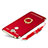 Custodia Lusso Metallo Laterale e Plastica Cover con Anello Supporto e Cordoncino per Huawei Enjoy 6S Rosso