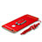 Custodia Lusso Metallo Laterale e Plastica Cover con Anello Supporto e Cordoncino per Huawei G9 Lite Rosso