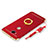 Custodia Lusso Metallo Laterale e Plastica Cover con Anello Supporto e Cordoncino per Huawei Honor 5X Rosso