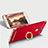 Custodia Lusso Metallo Laterale e Plastica Cover con Anello Supporto e Cordoncino per Huawei Honor 6A Rosso