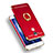 Custodia Lusso Metallo Laterale e Plastica Cover con Anello Supporto e Cordoncino per Huawei Honor 6A Rosso