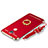 Custodia Lusso Metallo Laterale e Plastica Cover con Anello Supporto e Cordoncino per Huawei Honor 6A Rosso