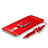 Custodia Lusso Metallo Laterale e Plastica Cover con Anello Supporto e Cordoncino per Huawei Honor 6X Pro Rosso