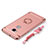 Custodia Lusso Metallo Laterale e Plastica Cover con Anello Supporto e Cordoncino per Huawei Honor X5 Oro Rosa