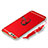 Custodia Lusso Metallo Laterale e Plastica Cover con Anello Supporto e Cordoncino per Huawei Nova 2S Rosso