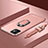 Custodia Lusso Metallo Laterale e Plastica Cover con Anello Supporto T01 per Apple iPhone 11 Oro Rosa