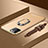 Custodia Lusso Metallo Laterale e Plastica Cover con Anello Supporto T01 per Apple iPhone 11 Pro Max Oro