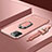 Custodia Lusso Metallo Laterale e Plastica Cover con Anello Supporto T01 per Apple iPhone 11 Pro Max Oro Rosa