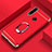 Custodia Lusso Metallo Laterale e Plastica Cover con Anello Supporto T01 per Huawei Honor 20 Lite Rosso