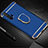 Custodia Lusso Metallo Laterale e Plastica Cover con Anello Supporto T01 per Huawei Honor 20 Pro