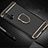 Custodia Lusso Metallo Laterale e Plastica Cover con Anello Supporto T01 per Huawei Honor 20 Pro Nero