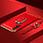 Custodia Lusso Metallo Laterale e Plastica Cover con Anello Supporto T01 per Huawei Nova 5 Rosso