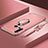 Custodia Lusso Metallo Laterale e Plastica Cover con Anello Supporto T01 per Huawei Nova 5i Oro Rosa