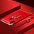 Custodia Lusso Metallo Laterale e Plastica Cover con Anello Supporto T01 per Huawei P30 Lite New Edition Rosso