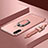 Custodia Lusso Metallo Laterale e Plastica Cover con Anello Supporto T01 per Huawei P30 Lite Oro Rosa