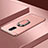 Custodia Lusso Metallo Laterale e Plastica Cover con Anello Supporto T01 per Oppo RX17 Pro Oro Rosa
