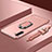 Custodia Lusso Metallo Laterale e Plastica Cover con Anello Supporto T01 per Samsung Galaxy Note 10 Oro Rosa