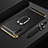 Custodia Lusso Metallo Laterale e Plastica Cover con Anello Supporto T01 per Samsung Galaxy Note 10 Plus 5G Nero