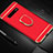 Custodia Lusso Metallo Laterale e Plastica Cover con Anello Supporto T01 per Samsung Galaxy S10 Plus Rosso