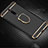 Custodia Lusso Metallo Laterale e Plastica Cover con Anello Supporto T01 per Xiaomi Mi 9T Nero