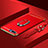 Custodia Lusso Metallo Laterale e Plastica Cover con Anello Supporto T02 per Oppo RX17 Neo Rosso
