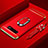 Custodia Lusso Metallo Laterale e Plastica Cover con Anello Supporto T02 per Samsung Galaxy S10 Plus Rosso