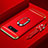 Custodia Lusso Metallo Laterale e Plastica Cover con Anello Supporto T02 per Samsung Galaxy S10e Rosso