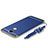 Custodia Lusso Metallo Laterale e Plastica Cover con Cordoncino per Huawei Enjoy 7 Plus Blu