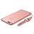 Custodia Lusso Metallo Laterale e Plastica Cover con Cordoncino per Huawei Honor Play 7X Oro Rosa