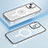 Custodia Lusso Metallo Laterale e Plastica Cover con Mag-Safe Magnetic Bling-Bling LF1 per Apple iPhone 13 Argento