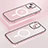 Custodia Lusso Metallo Laterale e Plastica Cover con Mag-Safe Magnetic Bling-Bling LF1 per Apple iPhone 13 Oro Rosa