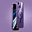 Custodia Lusso Metallo Laterale e Plastica Cover con Mag-Safe Magnetic JB1 per Apple iPhone 14 Viola