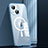 Custodia Lusso Metallo Laterale e Plastica Cover con Mag-Safe Magnetic JL1 per Apple iPhone 14 Blu