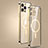 Custodia Lusso Metallo Laterale e Plastica Cover con Mag-Safe Magnetic JL3 per Apple iPhone 13 Pro Max Oro