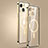 Custodia Lusso Metallo Laterale e Plastica Cover con Mag-Safe Magnetic JL3 per Apple iPhone 14 Oro