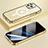 Custodia Lusso Metallo Laterale e Plastica Cover con Mag-Safe Magnetic LF1 per Apple iPhone 14 Pro Oro