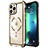 Custodia Lusso Metallo Laterale e Plastica Cover con Mag-Safe Magnetic LF2 per Apple iPhone 13 Pro Max Oro