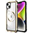 Custodia Lusso Metallo Laterale e Plastica Cover con Mag-Safe Magnetic LF2 per Apple iPhone 14 Oro